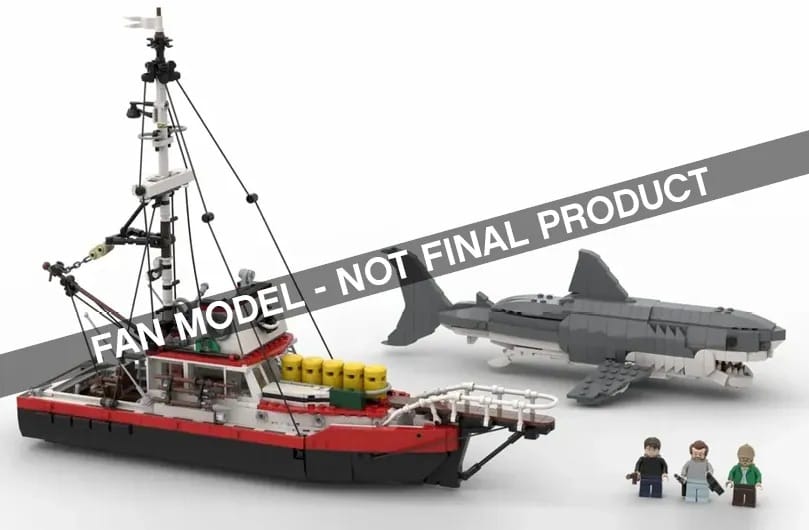 screenshot of the Jaws Lego set yet to be officially released