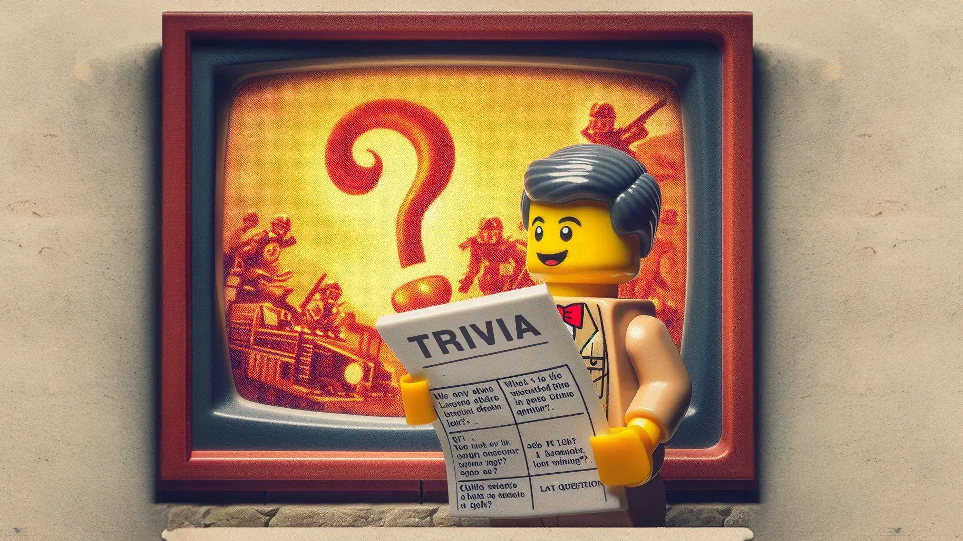 image of a lego minifigure asking a trivia question