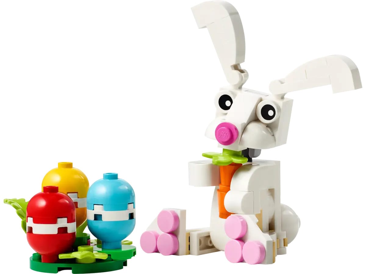 Product shot of the Easter Bunny with Colorful Eggs