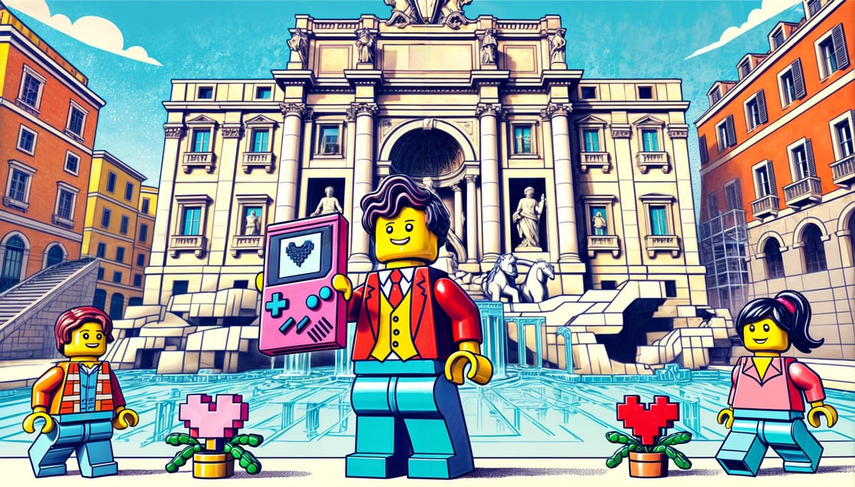 🏛️ LEGO Gameboys, Trevi's Return & Romantic Florals